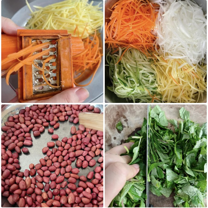 Các nguyên liệu khác cũng cần được làm sạch