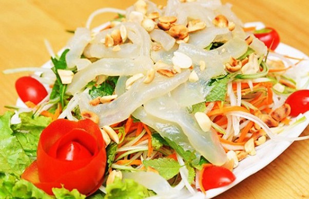 Thành phẩm là món gỏi sứa ngon, đậm vị và hấp dẫn